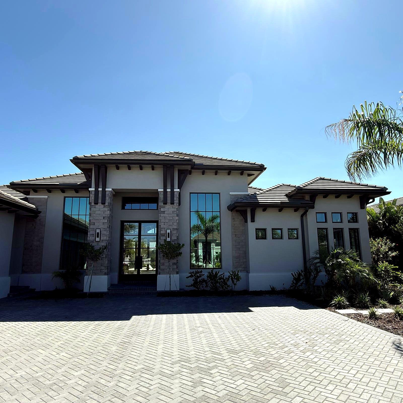 Gutter and soffit work on Southwest Florida estate home